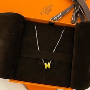 Hermes Mini Pop H pendant new lime